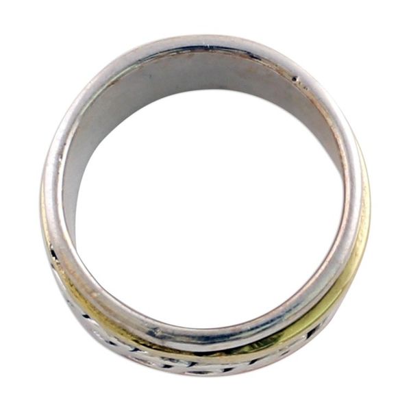 Alternate image for Sterling Silver Copper and Brass Spinner Ring from India Spinning Braid