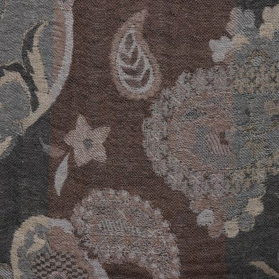 Alternate image for Grey Paisley-Patterned Wool Scarf Grey Symphony