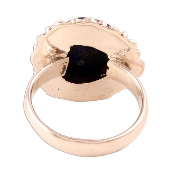 Alternate image for Artisan Designed Lapis Lazuli Cocktail Ring Blue Tranquility