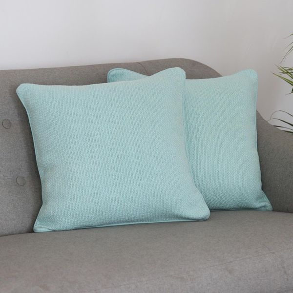 Alternate image for Square Mint Green Cushion Covers Pair Mint Elegance