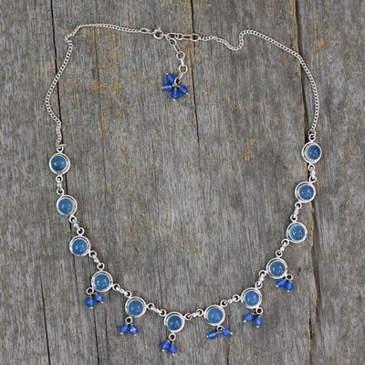 Primary image for Handmade Sterling Silver Waterfall Chalcedony Necklace Sky Dancer