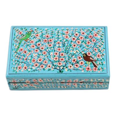 Alternate image for Decorative Lacquerware Papier Mache Box Sing-Song in Blue