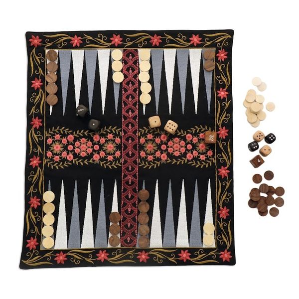 Alternate image for Canvas Travel Backgammon Set Ganga Garden in Pink