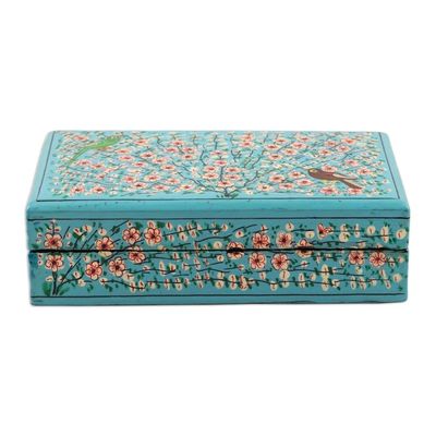 Alternate image for Decorative Lacquerware Papier Mache Box Sing-Song in Blue