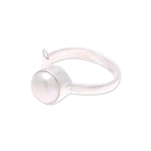 Alternate image for Cultured Pearl Crescent Wrap Ring from India Gleaming Crescent