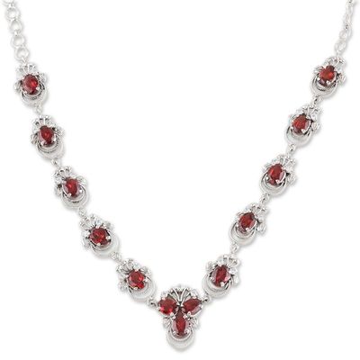 Alternate image for Garnet necklace Dazzling Dew
