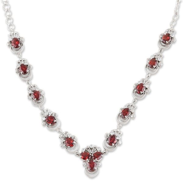 Alternate image for Garnet necklace Dazzling Dew