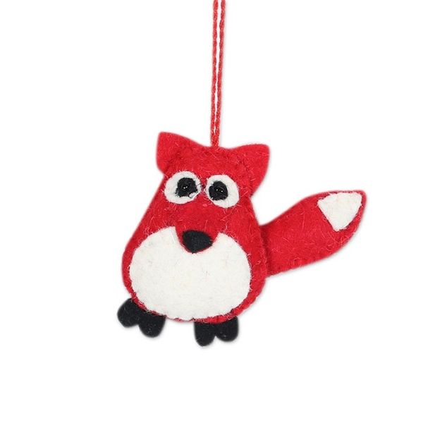 Alternate image for Handcrafted Wool Ornaments set of 6 Woodland Friends
