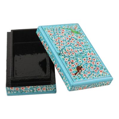 Alternate image for Decorative Lacquerware Papier Mache Box Sing-Song in Blue