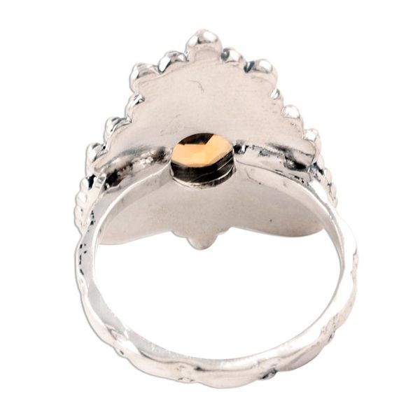 Alternate image for Three Carat Citrine Cocktail Ring from India Golden Magnificence
