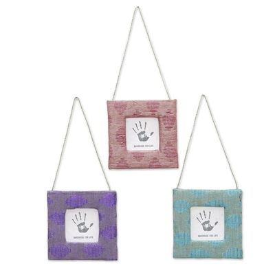 Alternate image for Set of Three Multicolor 2x2 Picture Frames from India Cheerful Memories