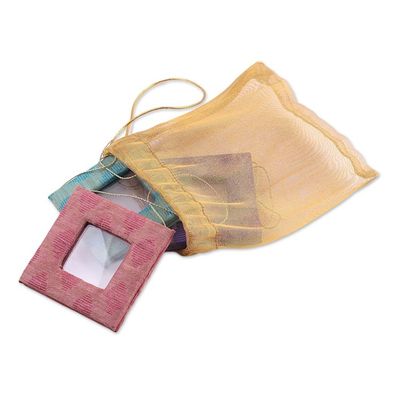 Alternate image for Set of Three Multicolor 2x2 Picture Frames from India Cheerful Memories