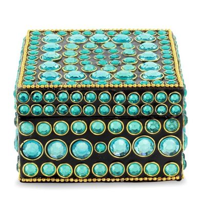 Alternate image for Bejeweled box Aqua Glitz