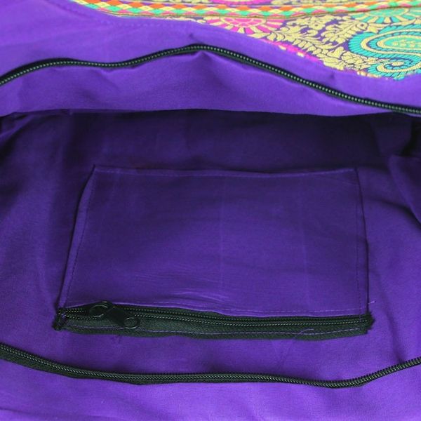 Alternate image for Multicolored Brocade Shoulder Bag by Indian Artisan Paisley Parade
