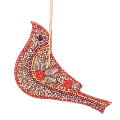 Alternate image for Handcrafted Beaded Bird Ornaments Set of 4 Birds of Bollywood