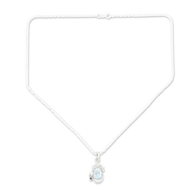 Alternate image for Rhodium-plated Jewelry Set with 7-Carat Blue Topaz Gems Blue Awakening