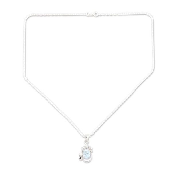 Alternate image for Rhodium-plated Jewelry Set with 7-Carat Blue Topaz Gems Blue Awakening