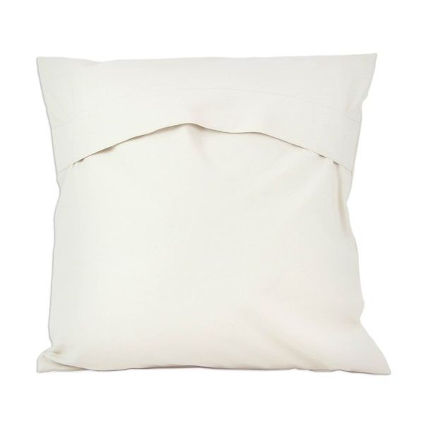 Alternate image for Cotton Chainstitch Embroidery Floral Cushion Covers Pair Blue Cockatoo Garden