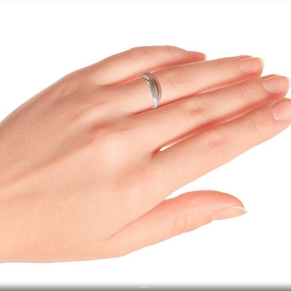 Alternate image for Sterling Silver Copper and Brass Band Ring from India Classic Trio