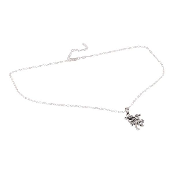 Alternate image for Sterling Silver Hanuman Pendant Necklace from India Compassionate Hanuman