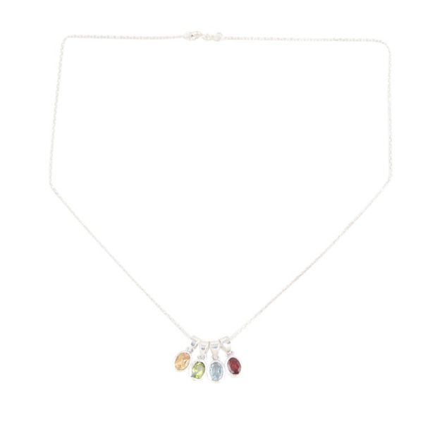 Alternate image for Assorted Gemstone Pendant Necklace Set Harmony Charms