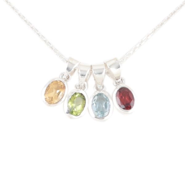 Alternate image for Assorted Gemstone Pendant Necklace Set Harmony Charms