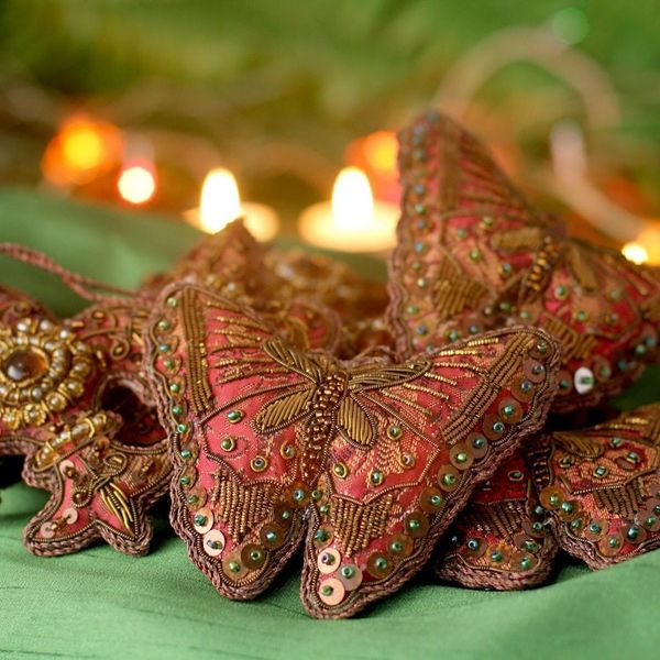 Alternate image for Beaded ornaments Set of 10 Rejoice