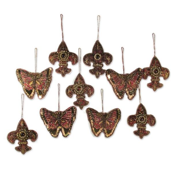 Alternate image for Beaded ornaments Set of 10 Rejoice