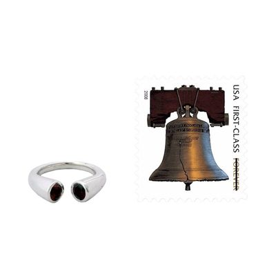 Alternate image for Garnet wrap ring Face to Face