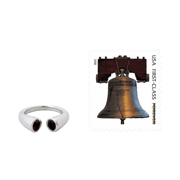 Alternate image for Garnet wrap ring Face to Face