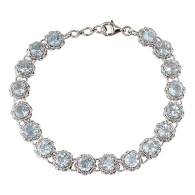 Alternate image for Tennis Bracelet with Blue Topaz Set in Sterling Silver Celestial Enchantment