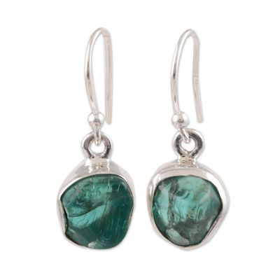 Alternate image for Apatite Nugget Dangle Earrings Crafted in India Ocean Nuggets