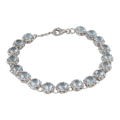 Alternate image for Tennis Bracelet with Blue Topaz Set in Sterling Silver Celestial Enchantment