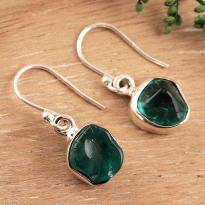 Alternate image for Apatite Nugget Dangle Earrings Crafted in India Ocean Nuggets