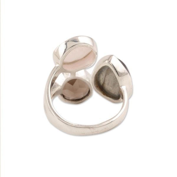 Alternate image for Multi-Gemstone Cocktail Ring from India Joyful Trio