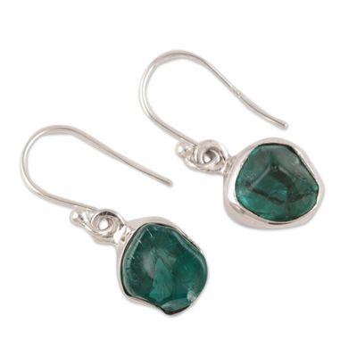 Alternate image for Apatite Nugget Dangle Earrings Crafted in India Ocean Nuggets
