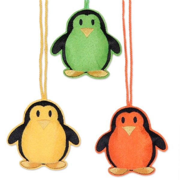 Alternate image for Assorted Wool Penguin Ornaments from India Set of 6 Fascinating Penguins