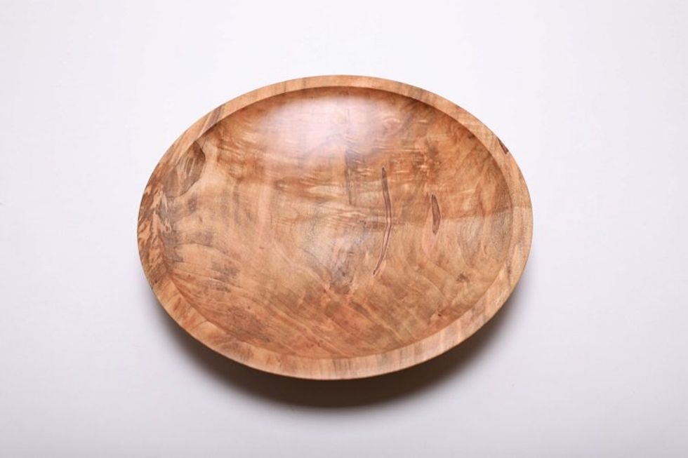 Quilted Ambrosia Maple Wooden Bowl  #2155   12" x 2"  Quilted Maple Bowl  Maple Bowl