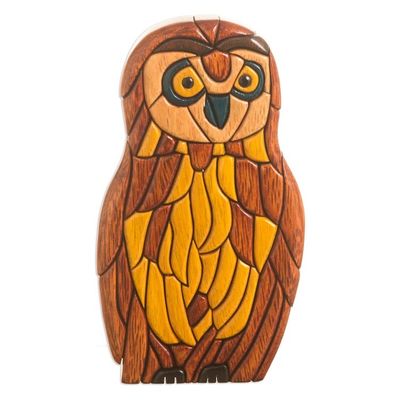 Alternate image for Peruvian Hand Carved Owl Sculpture Wise Owl