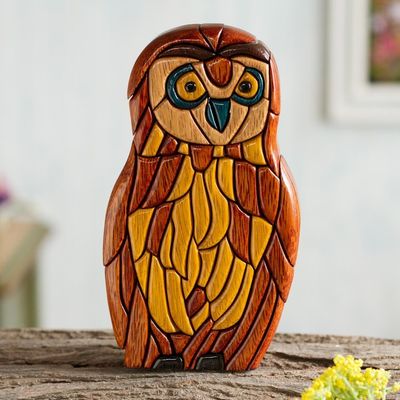 Alternate image for Peruvian Hand Carved Owl Sculpture Wise Owl