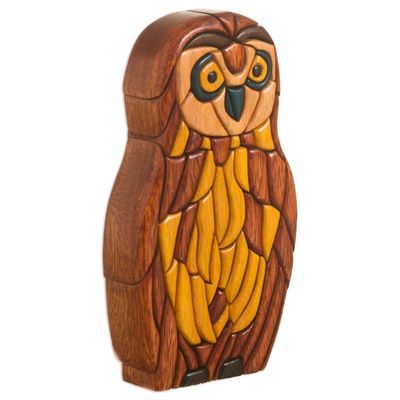 Alternate image for Peruvian Hand Carved Owl Sculpture Wise Owl