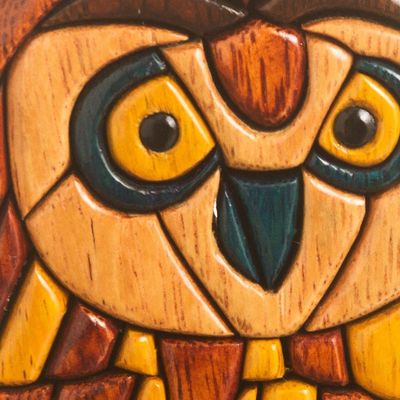 Alternate image for Peruvian Hand Carved Owl Sculpture Wise Owl