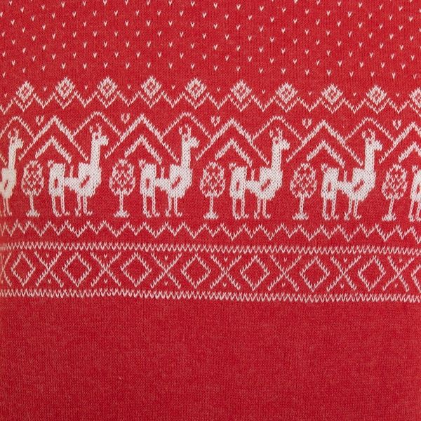 Alternate image for Christimas and Andean-Themed Red Knit Sweater from Peru Christmas Llamas