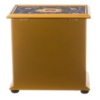 Alternate image for Hand Crafted Small Painted Glass Jewelry Chest Twilight Splendor