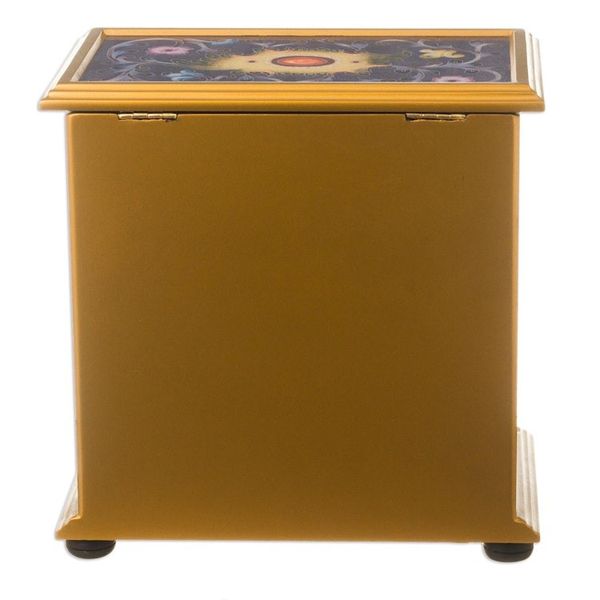 Alternate image for Hand Crafted Small Painted Glass Jewelry Chest Twilight Splendor