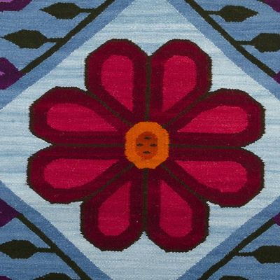 Alternate image for Floral Wool Tapestry from Peru Sweet Flowers