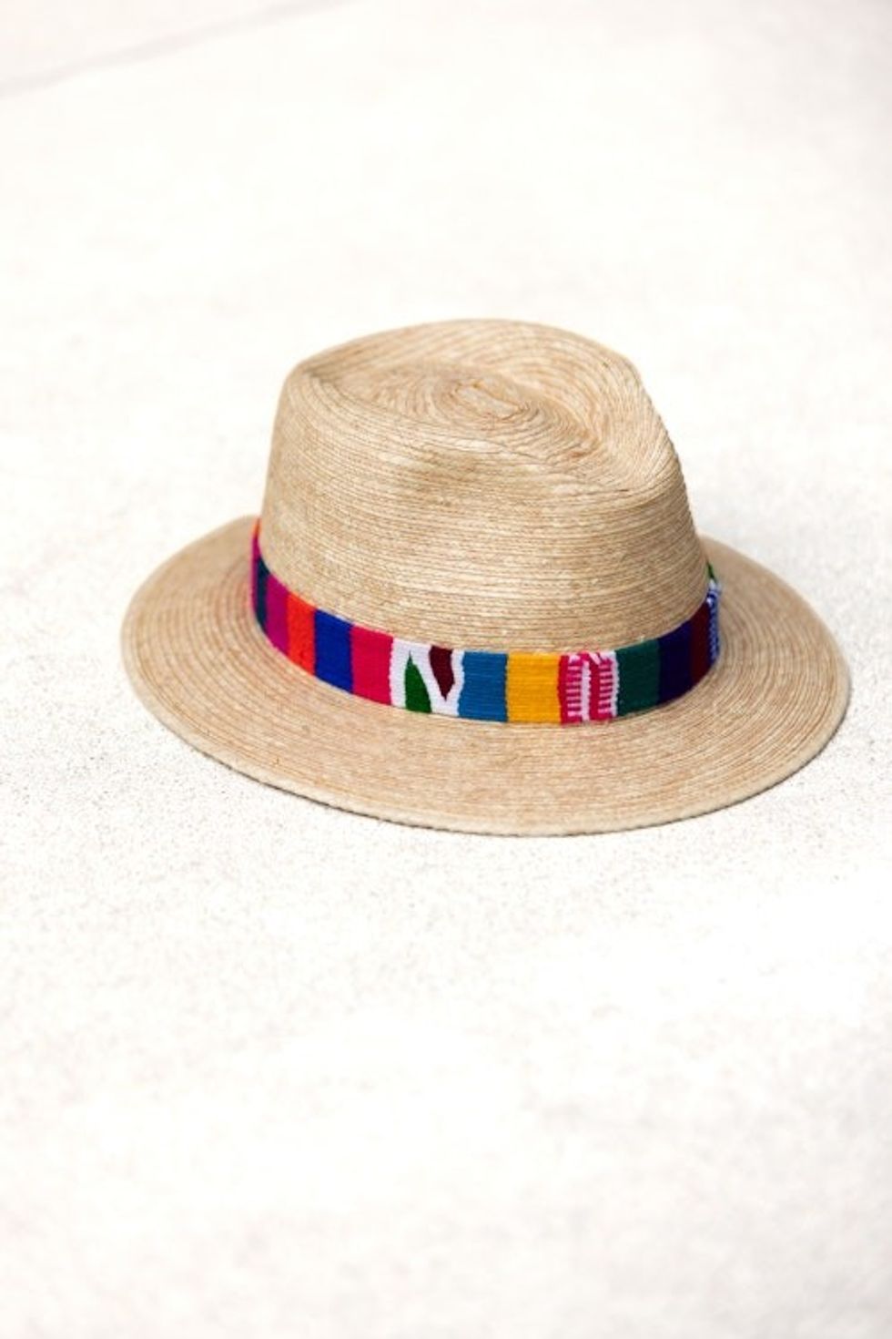 Straw Fedora Hat with Colorful Geometric Scarf Band ?️SPRING BREAK MODE ?️Elevate your favorite hat with a  main image 3