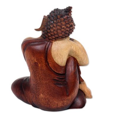 Alternate image for Balinese Peaceful Buddha Sculpture Carved by Hand Buddha Asleep