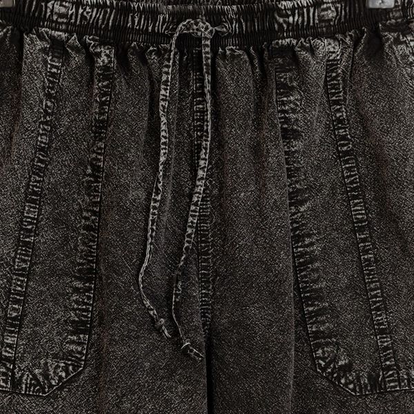 Alternate image for Mens 100 Cotton Pants Woven and Dyed in Black from Peru Washed Black