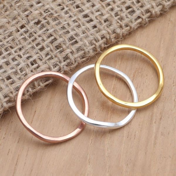 Alternate image for Gold and Silver-Plated Stacking Rings Set of 3 Life is Easy